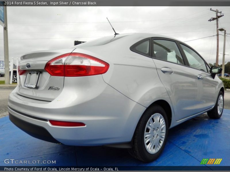 Ingot Silver / Charcoal Black 2014 Ford Fiesta S Sedan
