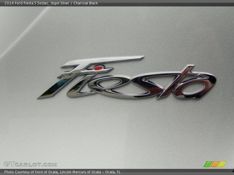 Ingot Silver / Charcoal Black 2014 Ford Fiesta S Sedan