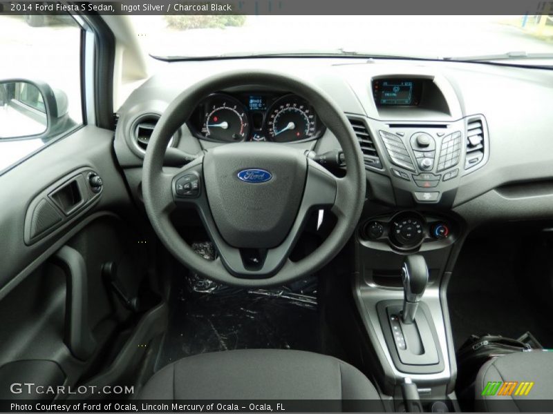 Ingot Silver / Charcoal Black 2014 Ford Fiesta S Sedan