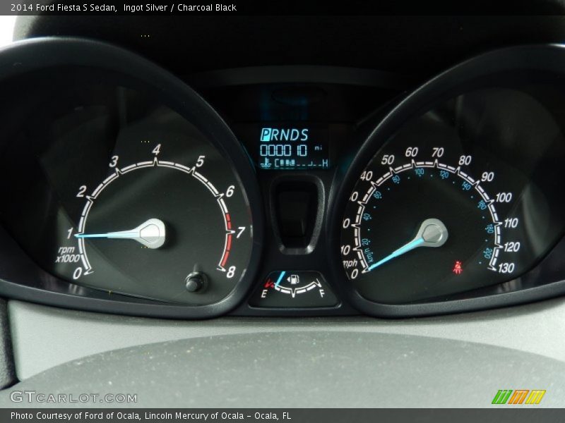 Ingot Silver / Charcoal Black 2014 Ford Fiesta S Sedan