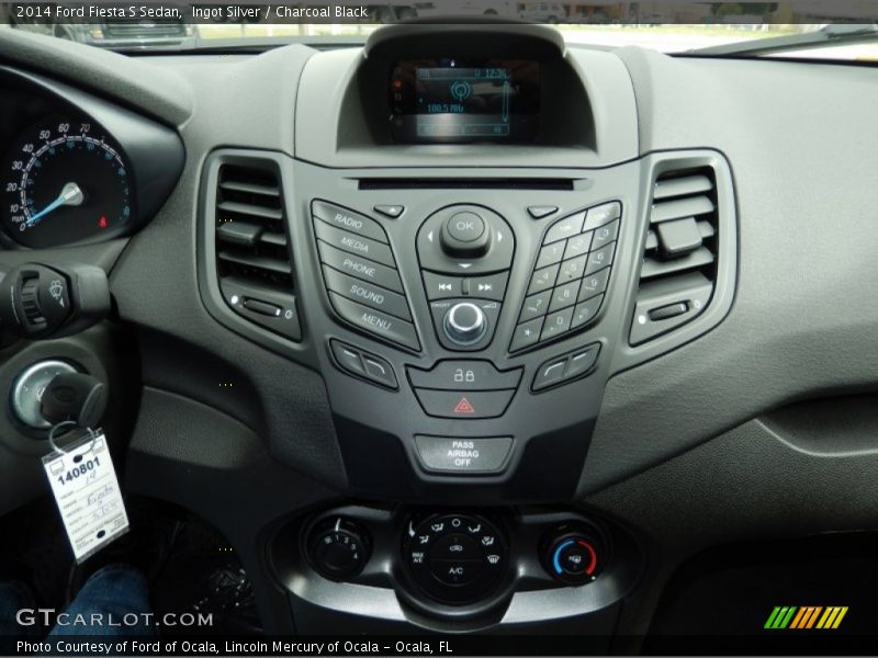 Ingot Silver / Charcoal Black 2014 Ford Fiesta S Sedan