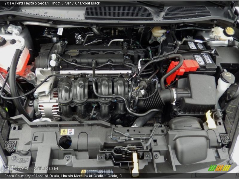 Ingot Silver / Charcoal Black 2014 Ford Fiesta S Sedan