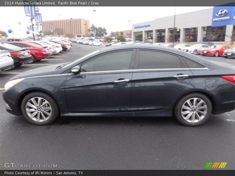 Pacific Blue Pearl / Gray 2014 Hyundai Sonata Limited