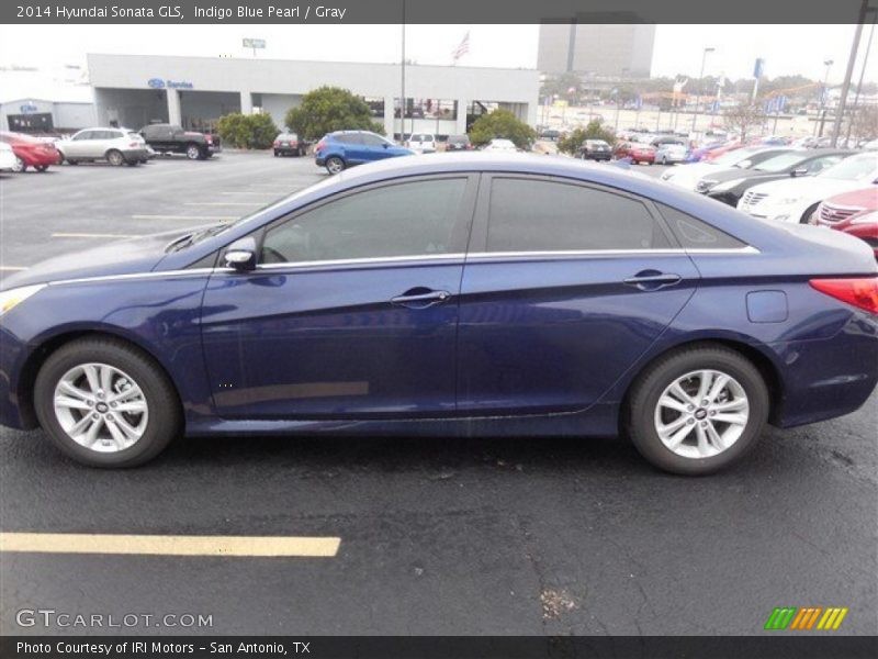 Indigo Blue Pearl / Gray 2014 Hyundai Sonata GLS