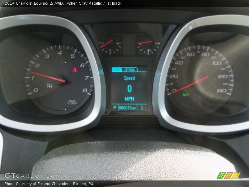 Ashen Gray Metallic / Jet Black 2014 Chevrolet Equinox LS AWD