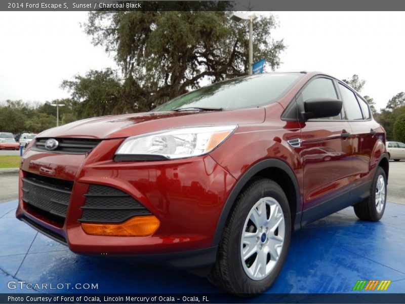 Sunset / Charcoal Black 2014 Ford Escape S
