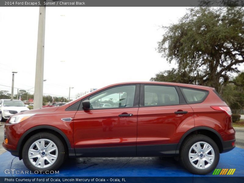 Sunset / Charcoal Black 2014 Ford Escape S