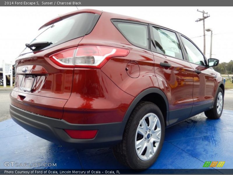 Sunset / Charcoal Black 2014 Ford Escape S