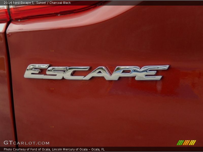 Sunset / Charcoal Black 2014 Ford Escape S