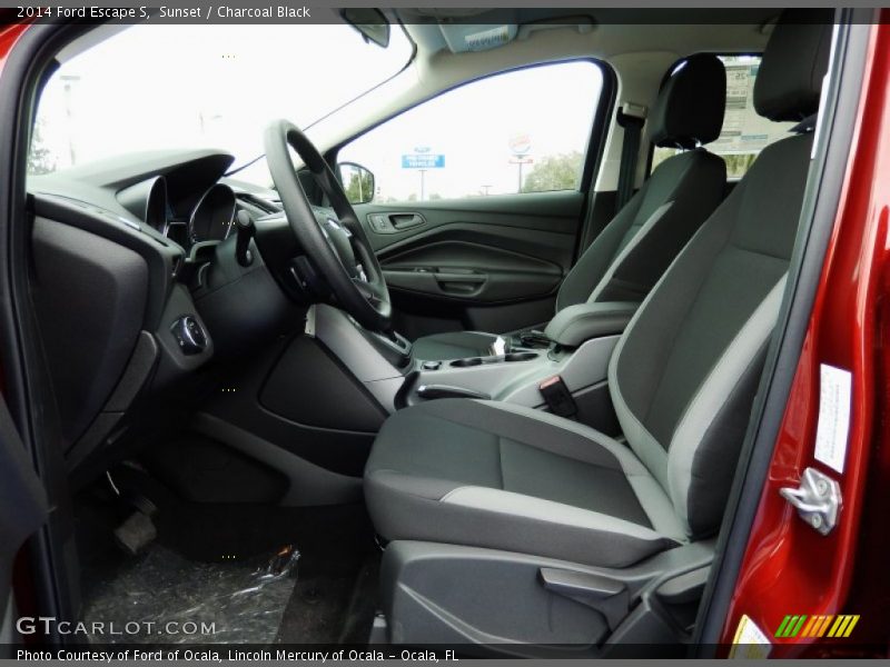 Sunset / Charcoal Black 2014 Ford Escape S