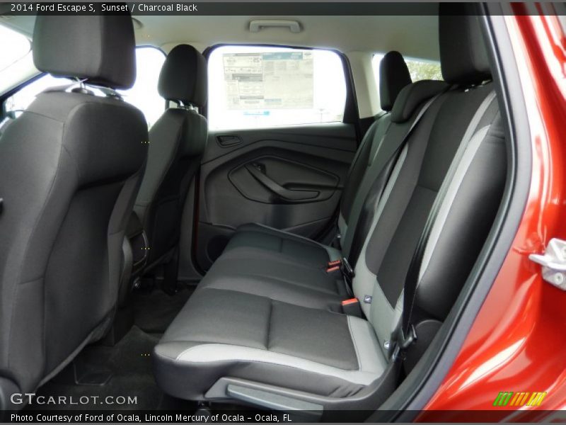 Sunset / Charcoal Black 2014 Ford Escape S