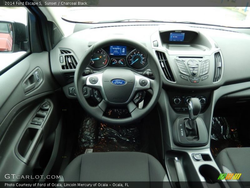Sunset / Charcoal Black 2014 Ford Escape S