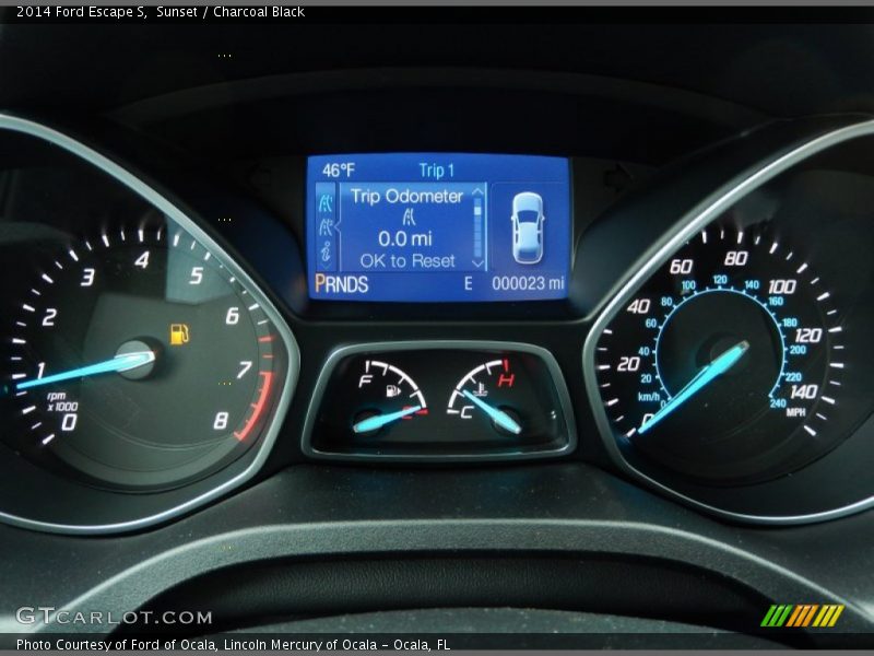 Sunset / Charcoal Black 2014 Ford Escape S
