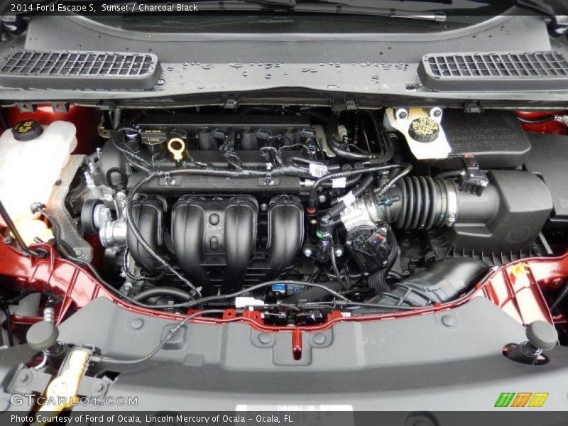 Sunset / Charcoal Black 2014 Ford Escape S