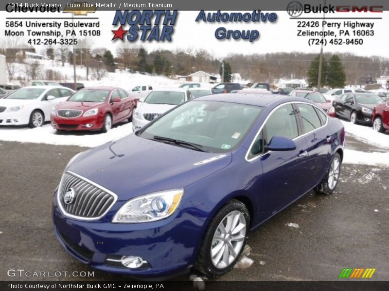 Luxo Blue Metallic / Medium Titanium 2014 Buick Verano