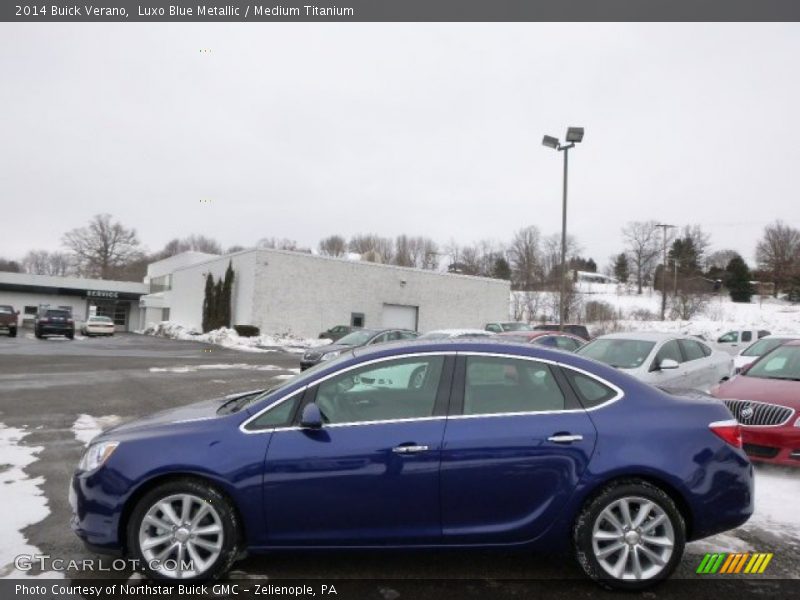 Luxo Blue Metallic / Medium Titanium 2014 Buick Verano