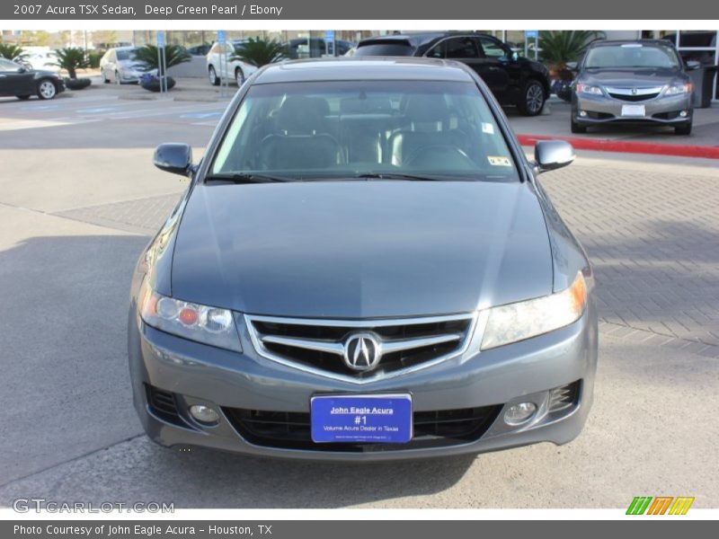 Deep Green Pearl / Ebony 2007 Acura TSX Sedan