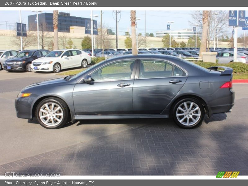 Deep Green Pearl / Ebony 2007 Acura TSX Sedan