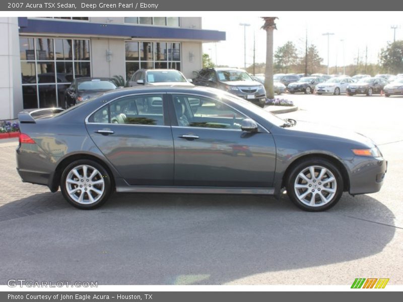Deep Green Pearl / Ebony 2007 Acura TSX Sedan
