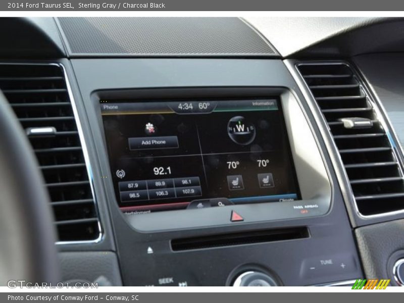 Sterling Gray / Charcoal Black 2014 Ford Taurus SEL