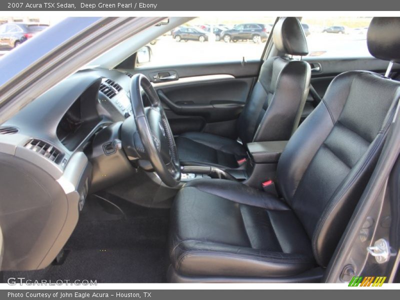 Deep Green Pearl / Ebony 2007 Acura TSX Sedan