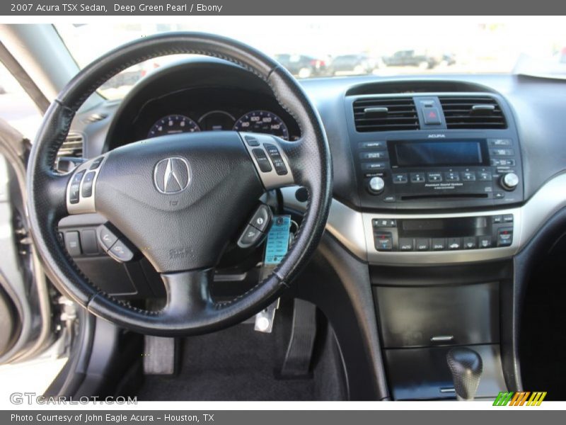 Deep Green Pearl / Ebony 2007 Acura TSX Sedan