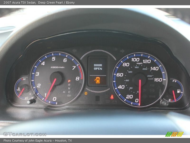 Deep Green Pearl / Ebony 2007 Acura TSX Sedan
