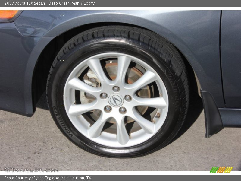 Deep Green Pearl / Ebony 2007 Acura TSX Sedan