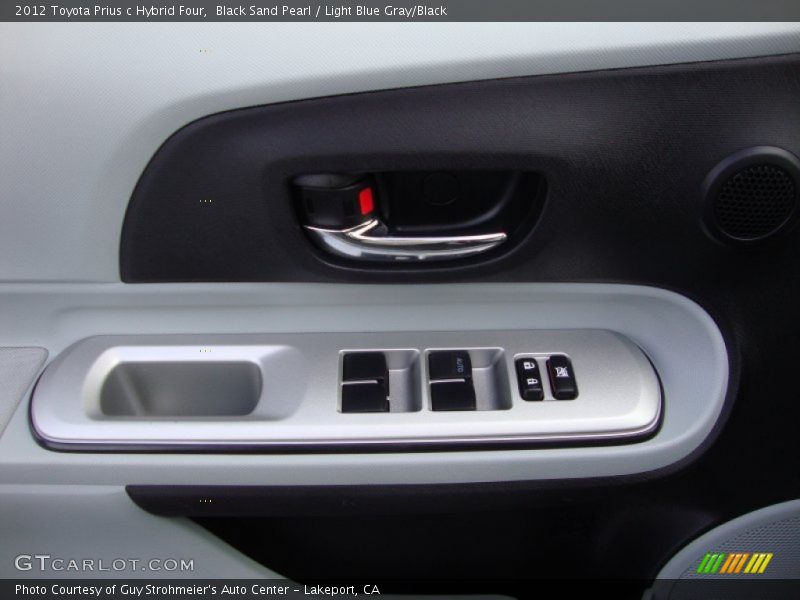 Black Sand Pearl / Light Blue Gray/Black 2012 Toyota Prius c Hybrid Four