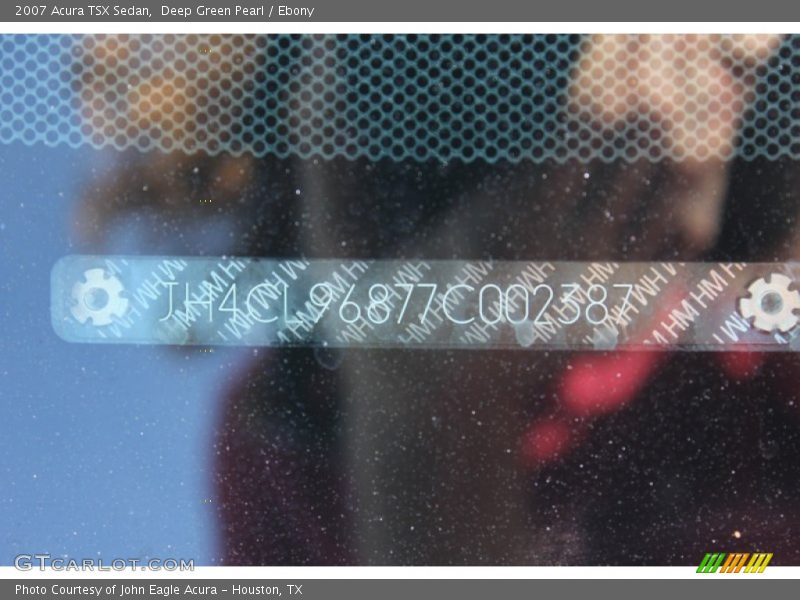 Deep Green Pearl / Ebony 2007 Acura TSX Sedan