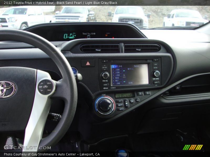 Black Sand Pearl / Light Blue Gray/Black 2012 Toyota Prius c Hybrid Four