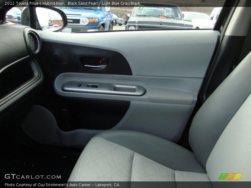 Black Sand Pearl / Light Blue Gray/Black 2012 Toyota Prius c Hybrid Four