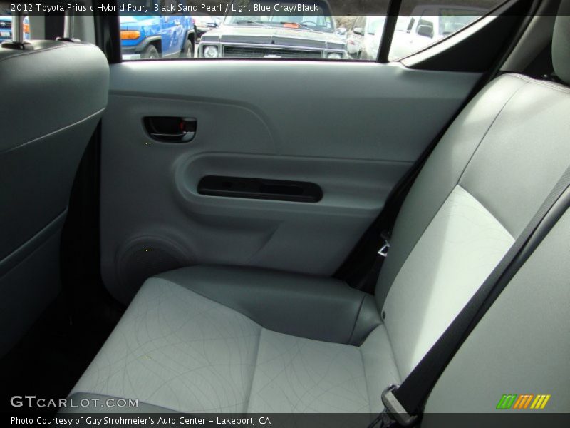 Black Sand Pearl / Light Blue Gray/Black 2012 Toyota Prius c Hybrid Four