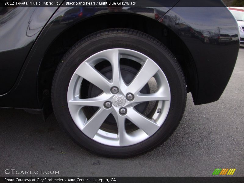 Black Sand Pearl / Light Blue Gray/Black 2012 Toyota Prius c Hybrid Four