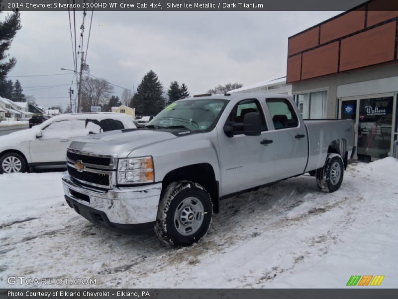 Silver Ice Metallic / Dark Titanium 2014 Chevrolet Silverado 2500HD WT Crew Cab 4x4