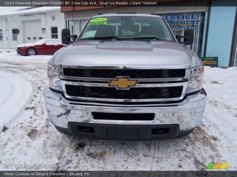 Silver Ice Metallic / Dark Titanium 2014 Chevrolet Silverado 2500HD WT Crew Cab 4x4