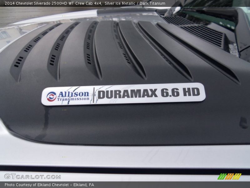Silver Ice Metallic / Dark Titanium 2014 Chevrolet Silverado 2500HD WT Crew Cab 4x4