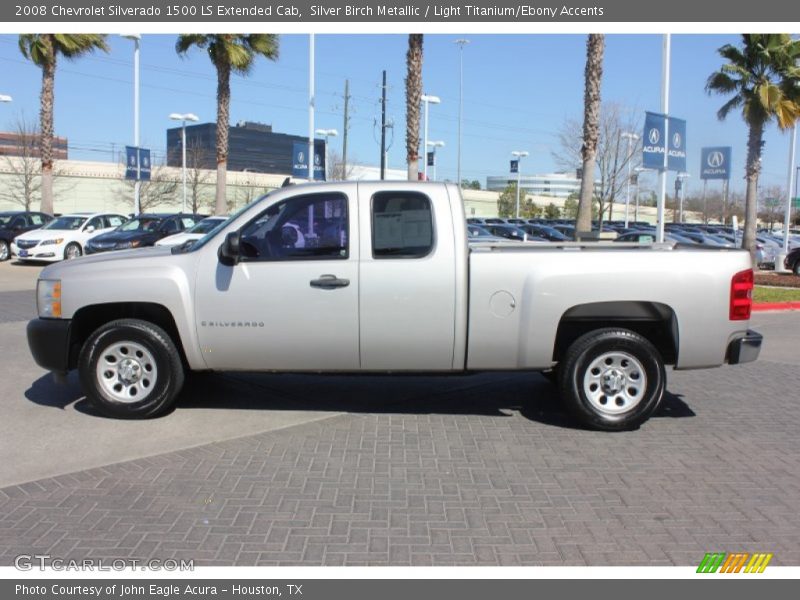 Silver Birch Metallic / Light Titanium/Ebony Accents 2008 Chevrolet Silverado 1500 LS Extended Cab