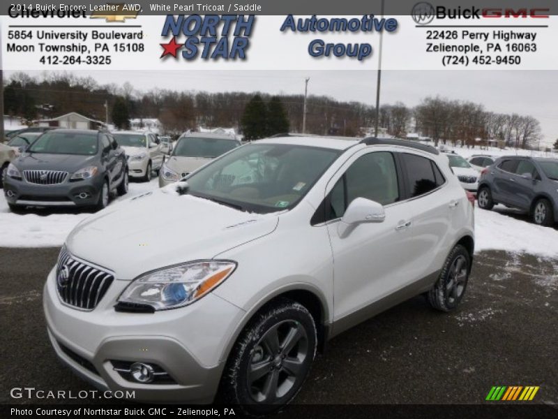 White Pearl Tricoat / Saddle 2014 Buick Encore Leather AWD