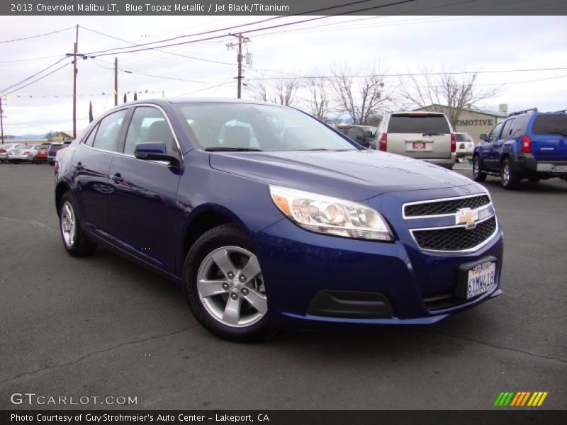 Blue Topaz Metallic / Jet Black/Titanium 2013 Chevrolet Malibu LT