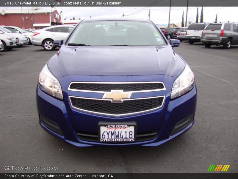 Blue Topaz Metallic / Jet Black/Titanium 2013 Chevrolet Malibu LT