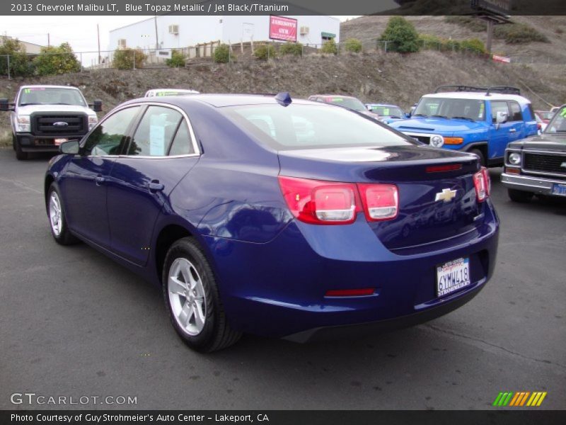 Blue Topaz Metallic / Jet Black/Titanium 2013 Chevrolet Malibu LT