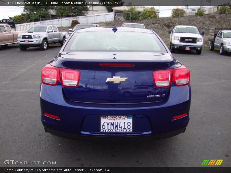 Blue Topaz Metallic / Jet Black/Titanium 2013 Chevrolet Malibu LT
