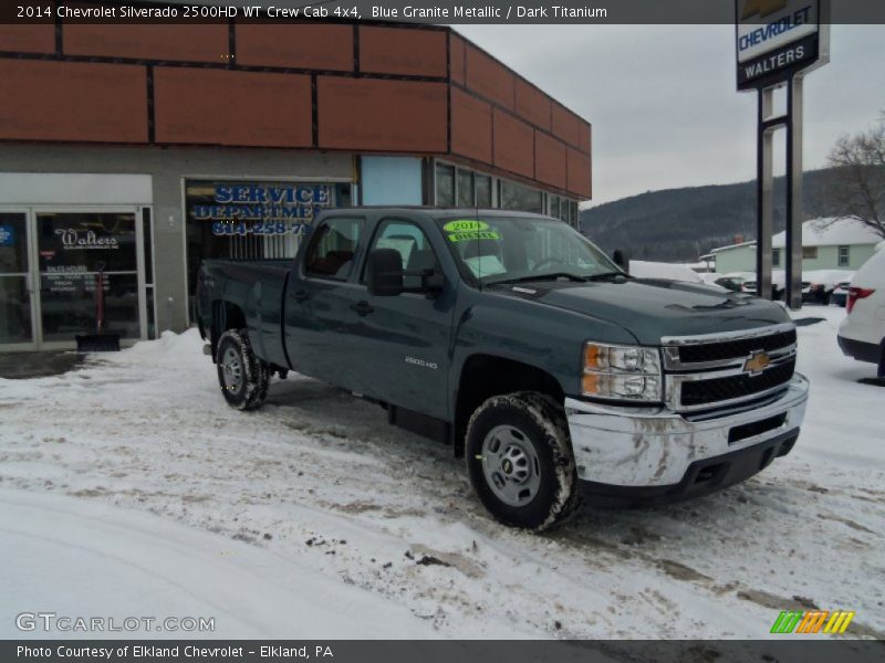 Blue Granite Metallic / Dark Titanium 2014 Chevrolet Silverado 2500HD WT Crew Cab 4x4