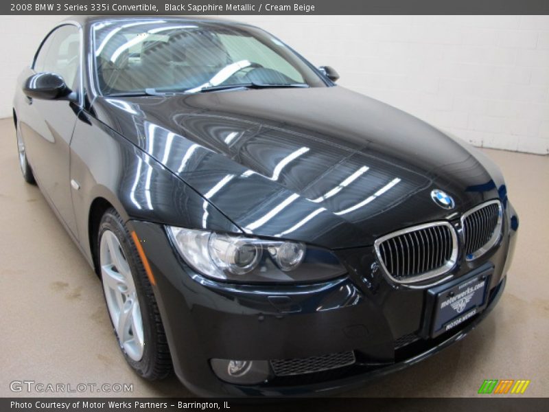Black Sapphire Metallic / Cream Beige 2008 BMW 3 Series 335i Convertible