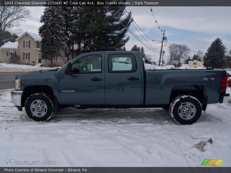 Blue Granite Metallic / Dark Titanium 2014 Chevrolet Silverado 2500HD WT Crew Cab 4x4