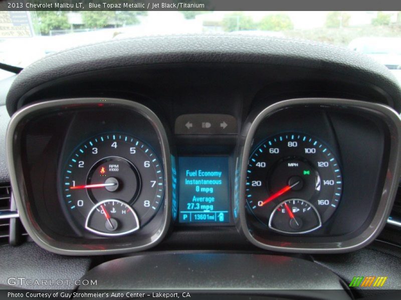 Blue Topaz Metallic / Jet Black/Titanium 2013 Chevrolet Malibu LT