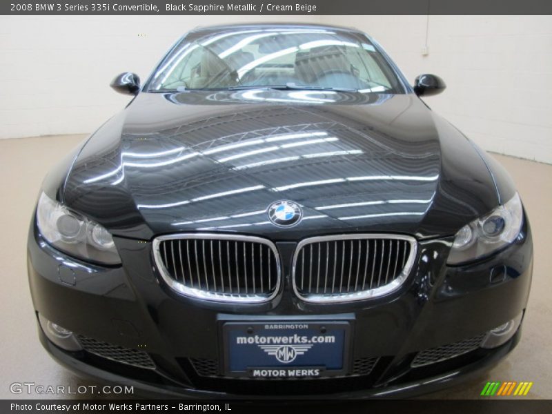 Black Sapphire Metallic / Cream Beige 2008 BMW 3 Series 335i Convertible