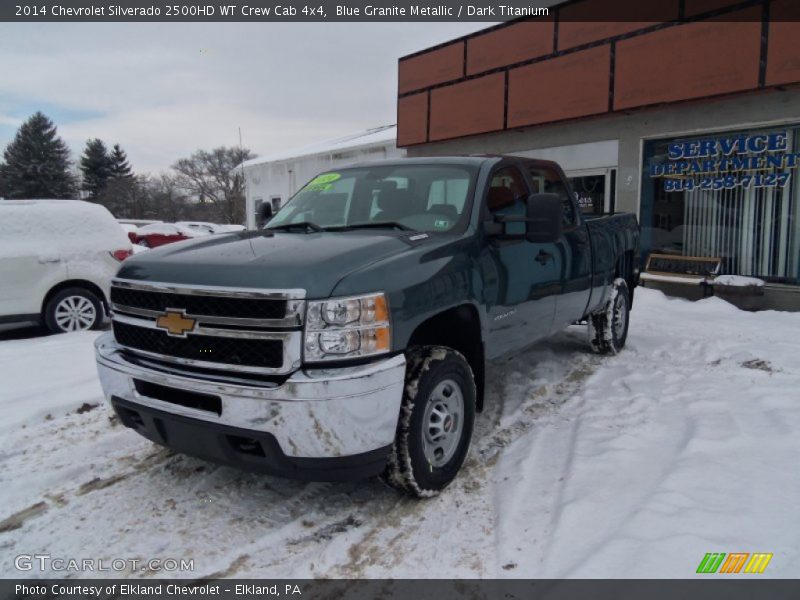Blue Granite Metallic / Dark Titanium 2014 Chevrolet Silverado 2500HD WT Crew Cab 4x4
