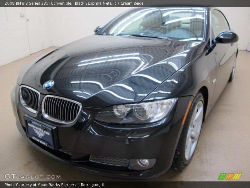 Black Sapphire Metallic / Cream Beige 2008 BMW 3 Series 335i Convertible